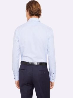 Oxford Men's Beckton Mini Squares Shirt - Blue -Fashion Menswear Shop b154603c171a2d62459415481aee4e60