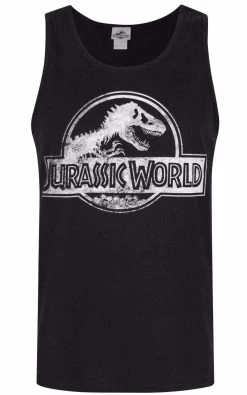 Jurassic World Mens Distressed Logo Vest (Black) - NS5140