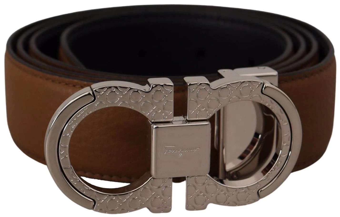 Salvatore Ferragamo Brown And Black Calf Leather Reversible Belt 2 Salvatore Ferragamo Brown And Black Calf Leather Reversible Belt - Image 2