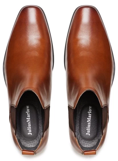 Julius Marlow Men's Kick Chelsea Work Leather Boots Shoes - Cognac 5 Julius Marlow Men's Kick Chelsea Work Leather Boots Shoes - Cognac - Image 5
