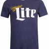 Miller Lite Beer Bold Logo Men's Blue T-Shirt