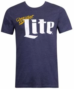 Miller Lite Beer Bold Logo Men's Blue T-Shirt