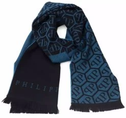 Philipp Plein Blue Wool Scarf 5 Philipp Plein Blue Wool Scarf -Fashion Menswear Shop b47371fdfa6dc189290a84c6bfdbc30c