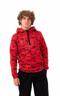 Hype Unisex Adult Camouflage Kfc Hoodie (Red/Black) - HY8423