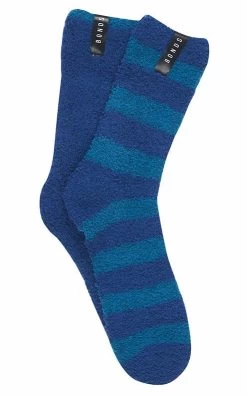 6 X Mens Bonds Super Soft Crew Socks Marshmallow Home Socks Blue Aqua
