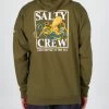 Mens Salty Crew Ink Slinger Fleece - Army