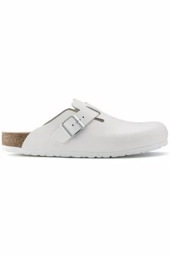 Birkenstock Boston Leather White Clogs -Fashion Menswear Shop b5e6387a29630676396641ce0d91a47f