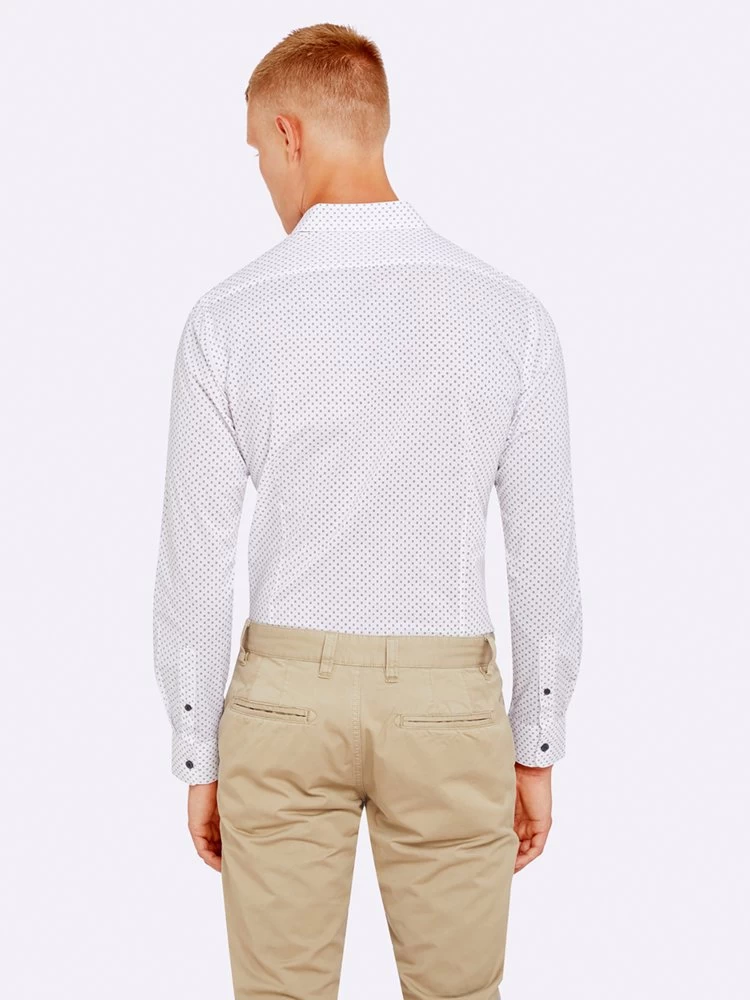 Oxford Men's Kenton Printed Shirt Navy / - Navy/Red 4 Oxford Men's Kenton Printed Shirt Navy / - Navy/Red - Image 4