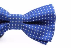Boys Blue Bow Tie With White Polka Dots -Fashion Menswear Shop b6e3320f3728760d4648a506d344f90d