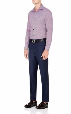Oxford Men's Hopkins Wool Trousers - Blue 8 Oxford Men's Hopkins Wool Trousers - Blue -Fashion Menswear Shop b8ec9c0ec9c29c2a7296d43f3472ff76