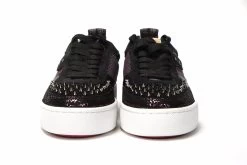 Christian Louboutin Version Black Happy Rui Spikes Flat Shoes -Fashion Menswear Shop b8ff3a42068c2dbb0489204bec2e5063