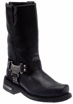 Milwaukee Motorcycle Clothing Company Men's Boots Classic Harness - Color: Black