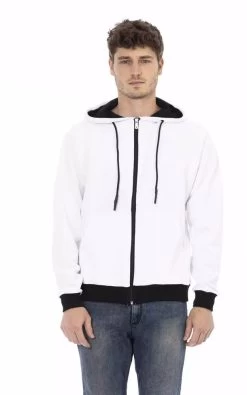 Baldinini Trend White Cotton Sweater