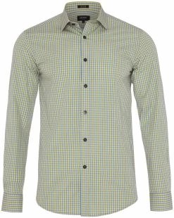 Oxford Men's Kenton Gingham Check Shirt - Yellow