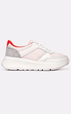 FitFlop F-mode E01 Limited Edition Urban White Flatform Sneakers