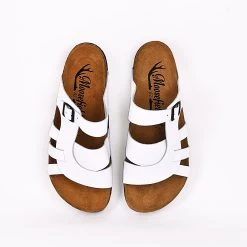 Moosefield Men's Leather Sandals - White -Fashion Menswear Shop bbb27a7366755e8cf756e6e02c263ff5