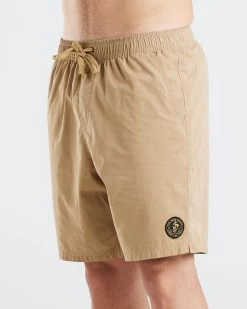 Mens The Mad Hueys Drop The Pick Volley Short 18" - TAN -Fashion Menswear Shop bc53b9a0b8333207164fdfcaebcb18cc