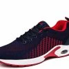 Beakey Mens Walking Shoes Lightweight Air Cushion Running Jogging Sneakers-Black Red