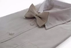 Mens Cream Velvet Plain Colour Bow Tie