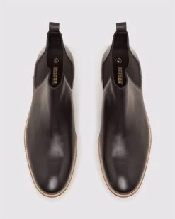 Oxford Men's Stuart Leather Chelsea Boots - Black -Fashion Menswear Shop bd794f21819a07cd392f9786a9d84853