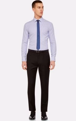 Oxford Men's Beckton Dobby Shirt - Blue -Fashion Menswear Shop be8631a7c53bcb184c863b457dfa97b8