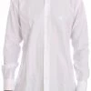 Cavalli White Striped Slim Fit Shirt