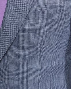 Oxford Men's Milton Checked Unlined Blazer - Blue -Fashion Menswear Shop bed325479afc9fd6344f8cc84c2921cf