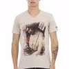 Trussardi Action Beige Cotton T-Shirt