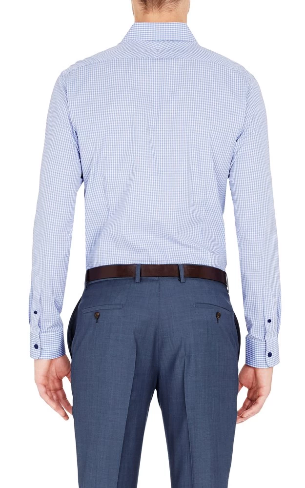 Oxford Men's Beckton Dobby Check Shirt - Blue 5 Oxford Men's Beckton Dobby Check Shirt - Blue - Image 5