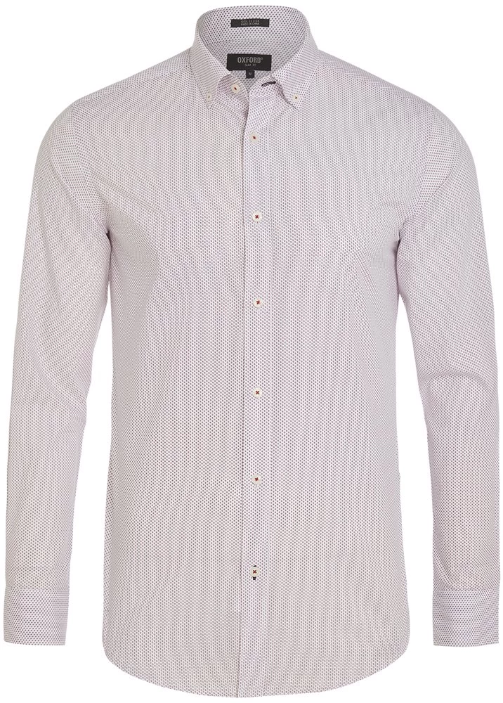 Oxford Men's Stratton Printed Shirt X - Red/Blue 2 Oxford Men's Stratton Printed Shirt X - Red/Blue - Image 2