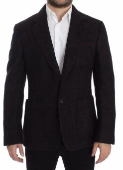 Dolce & Gabbana Dolce Gabbana Bordeaux Alpaga Two Button Blazer
