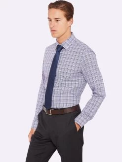 Oxford Men's Beckton Dobby Shirt Purple/ - Purple/Green -Fashion Menswear Shop c3022b132cd16c857cd8c983182c9e51