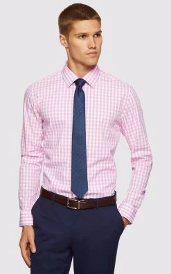 Oxford Men's Beckton Checked Shirt - Pink
