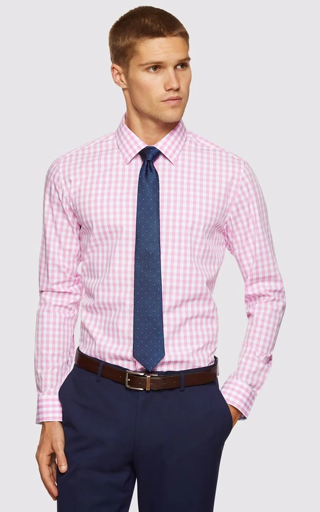 Oxford Men's Beckton Checked Shirt - Pink 1 Oxford Men's Beckton Checked Shirt - Pink