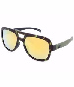 ADIDAS Men's Green / Yellow Aviator Sunglasses AOR011-140-030 (ø 54 Mm)