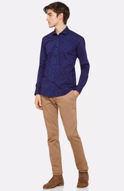 Oxford Men's Kenton Printed Shirt - Navy/Red 12 Oxford Men's Kenton Printed Shirt - Navy/Red -Fashion Menswear Shop c444ecf7cd89afe90684cee5f0325eb0