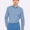 Oxford Men's Kenton Regular Fit Shirt - Blue/Green