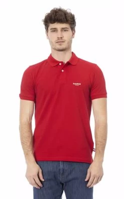 Baldinini Trend Red Cotton Polo Shirt