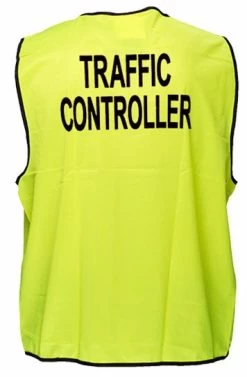 Prime Mover Traffic Controller Hi-Vis Vest Class D 3x Pack - Yellow