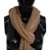 GF Ferre Brown Neck Wrap Winter Shawl Foulard Scarf