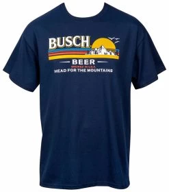 Busch Beer Head For The Mountains Logo T-Shirt