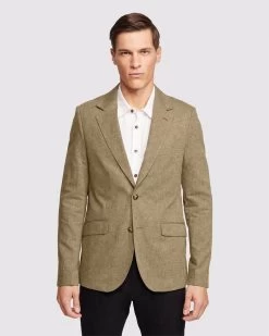 Oxford Men's Blake Linen Cotton Blazer - Khaki