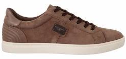 Dolce & Gabbana Brown Suede Leather Sneakers Shoes