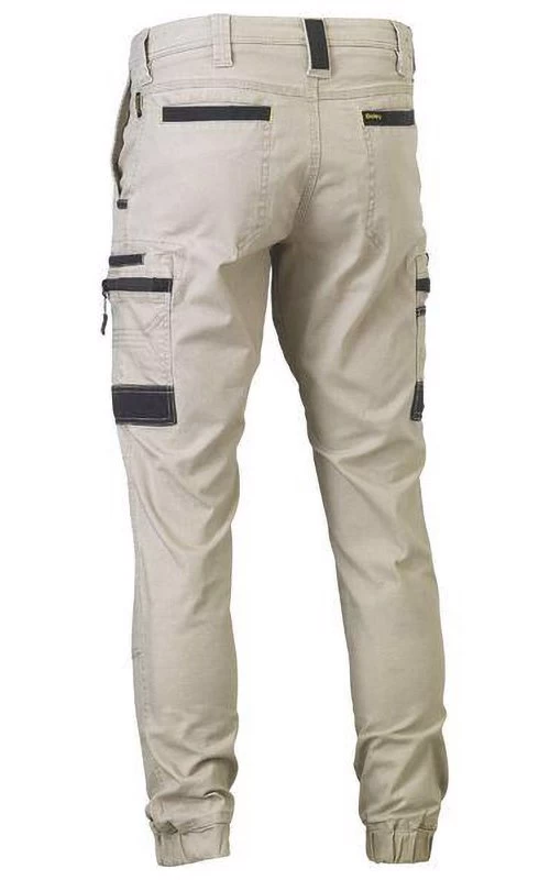 Bisley Flx And Move Stretch Cargo Cuffed Pants - Black 2 Bisley Flx And Move Stretch Cargo Cuffed Pants - Black - Image 2