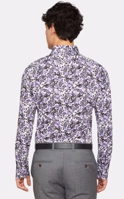 Oxford Men's Kenton Floral Print Shirt - Purple 10 Oxford Men's Kenton Floral Print Shirt - Purple -Fashion Menswear Shop c99f27a37c28a9afad94c422a96c38a6