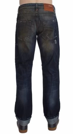 Acht Blue Wash Cotton Regular Straight Fit Jeans -Fashion Menswear Shop c9e5dbb9d0f10b6f4e7365d282ad91e7