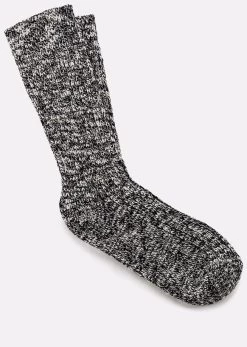 Birkenstock Socks Cotton Slub Black/Grey Socks