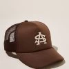 Cotton On Urban Trucker Hat Brown