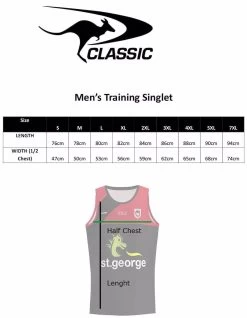 St George Dragons Training Singlet 2021 -Fashion Menswear Shop cbd1a84930ea880c42a728f7c88016a8