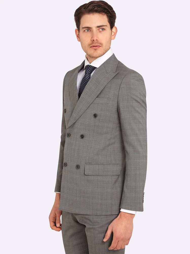 Oxford Men's D.B New Hopkins Wool Suit Jacket - Grey 3 Oxford Men's D.B New Hopkins Wool Suit Jacket - Grey - Image 3